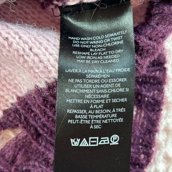 Urban Outfitters worn look distressed Stripe Cardigan Purple Pink Women's  Xs - Picture 15 of 16